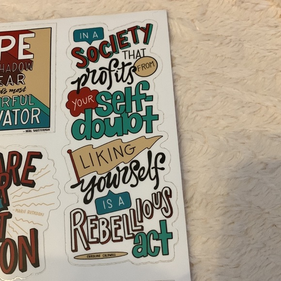 2 bookish sticker sheets & Habit tracker notepad -Owlcrate items - Picture 8 of 14